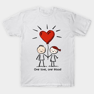 Stick Figure Lovers Couple Love Valentine's Day T-Shirt